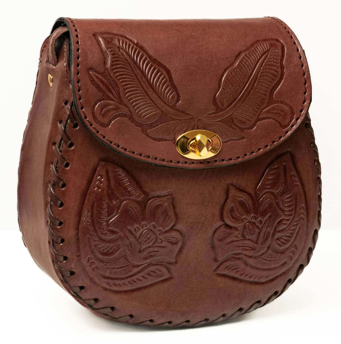 Retro Ladies Cow Leather Embossed Hand Bag – Maple's